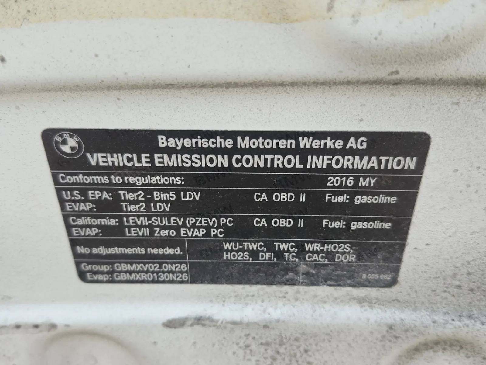 Emission Sticker Photo