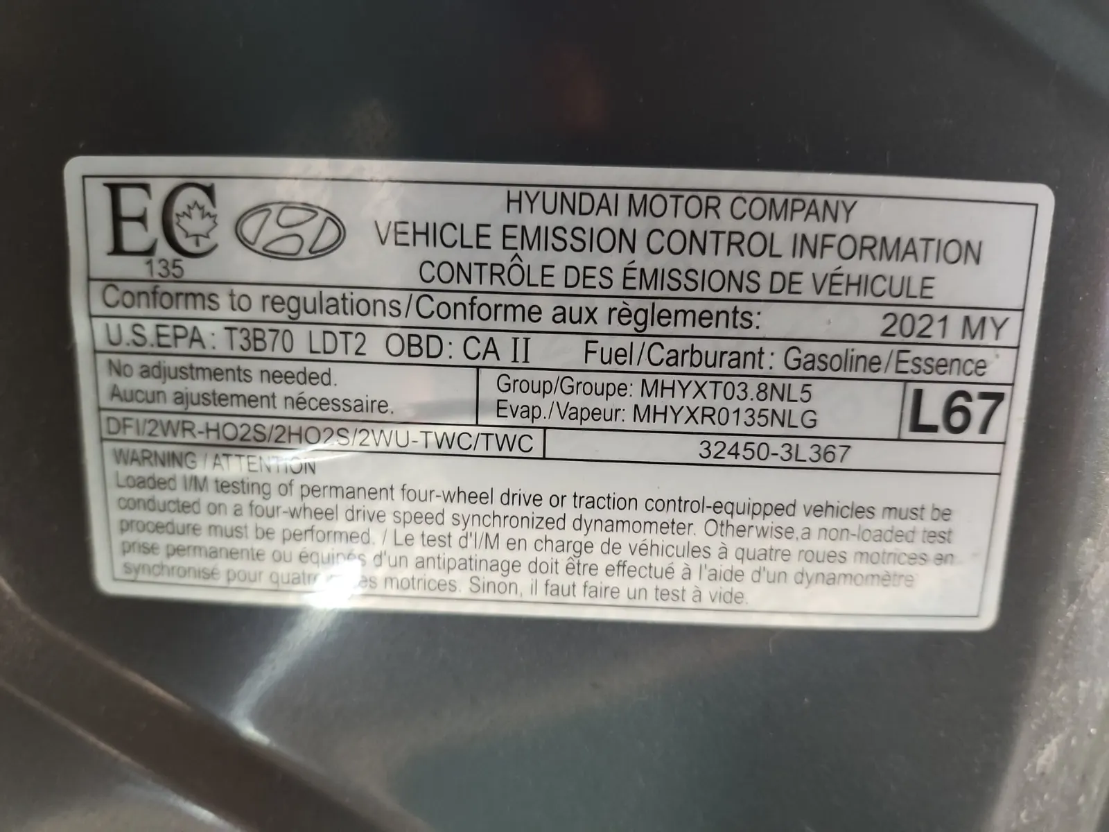 Emission Sticker Photo