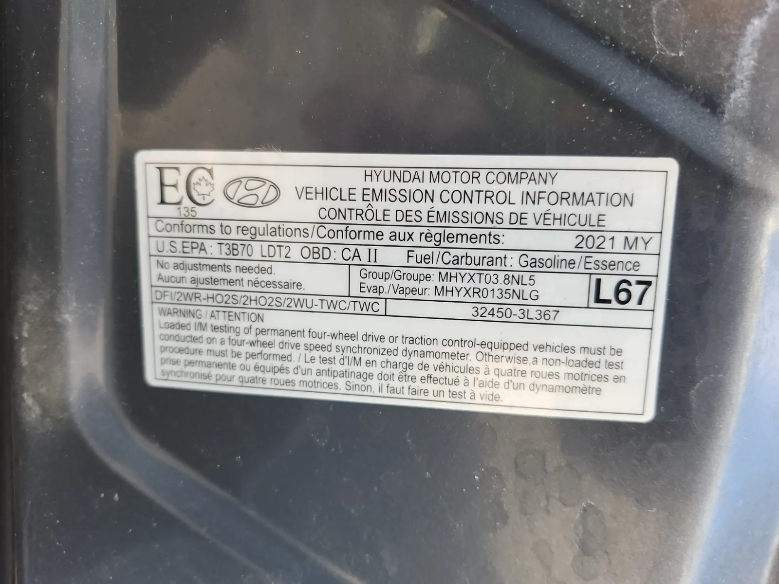 Emission Sticker Photo