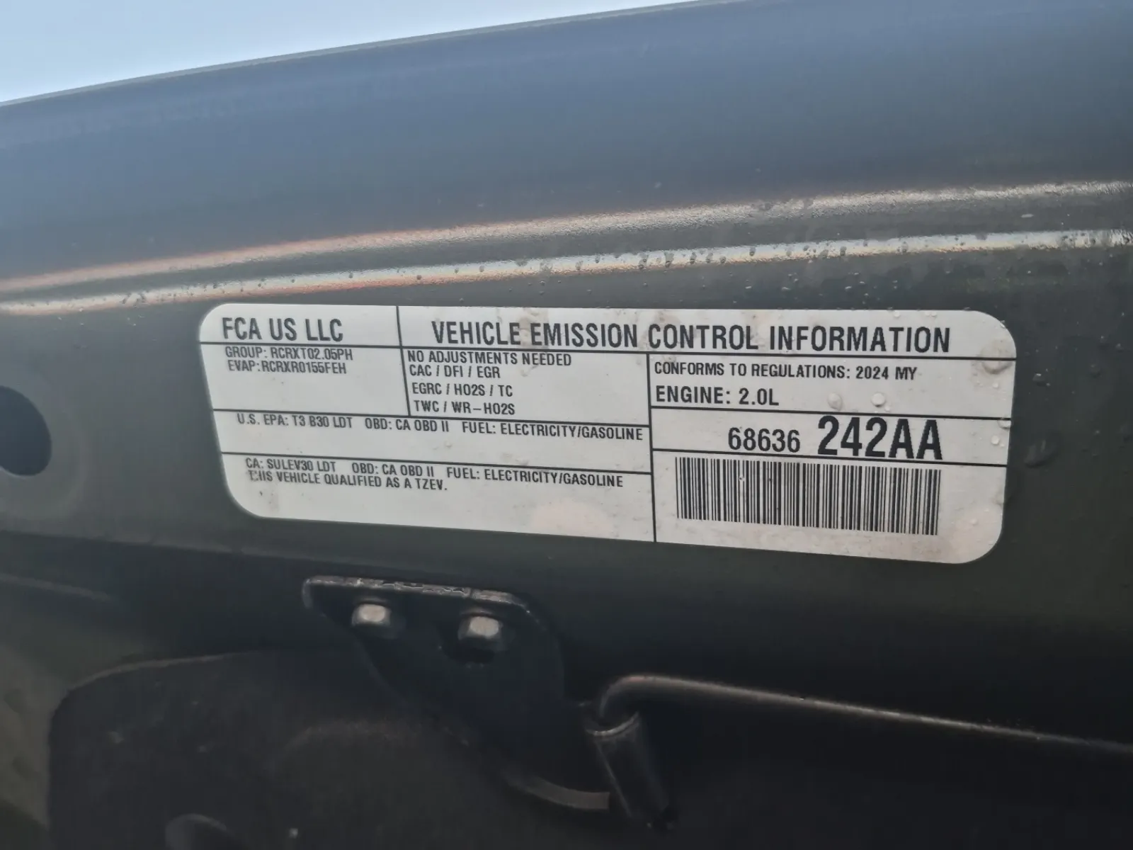 Emission Sticker Photo