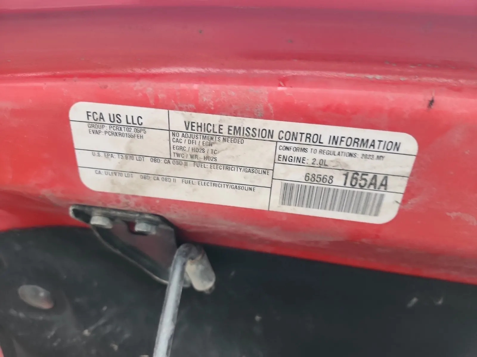 Emission Sticker Photo