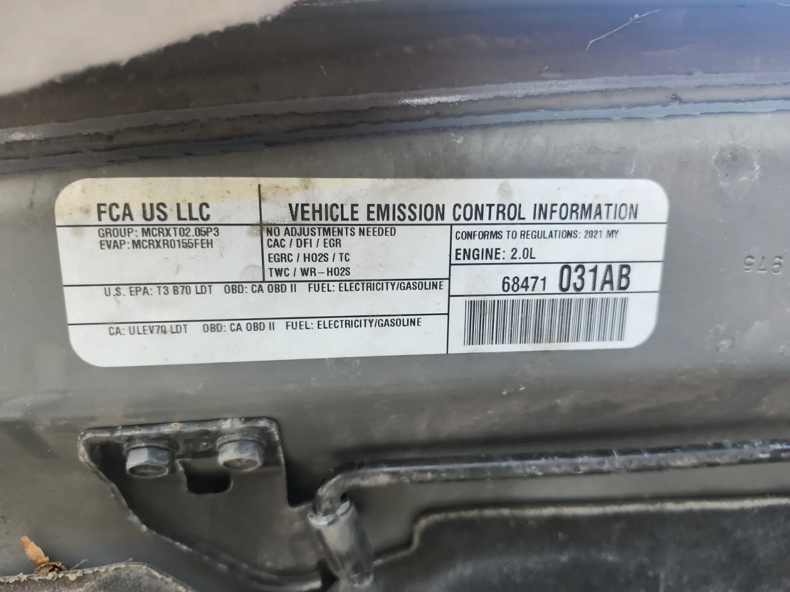Emission Sticker Photo