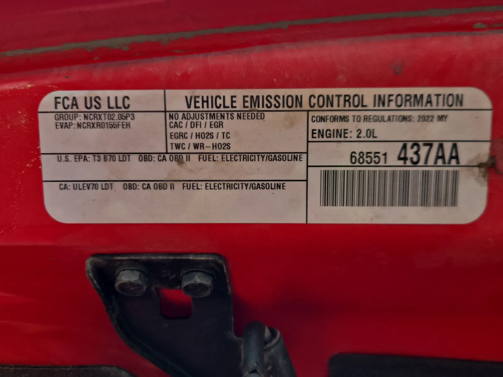Emission Sticker Photo