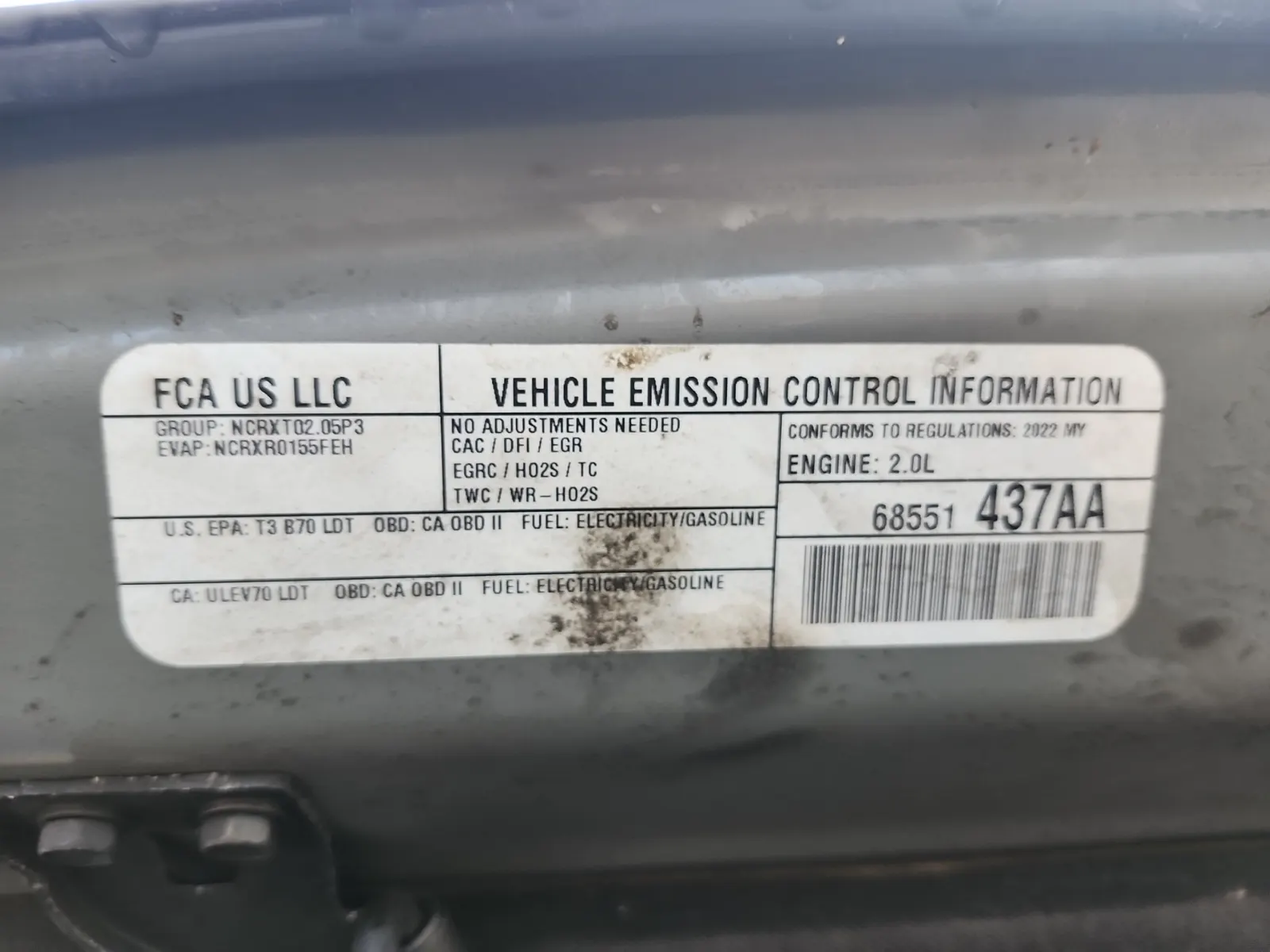 Emission Sticker Photo