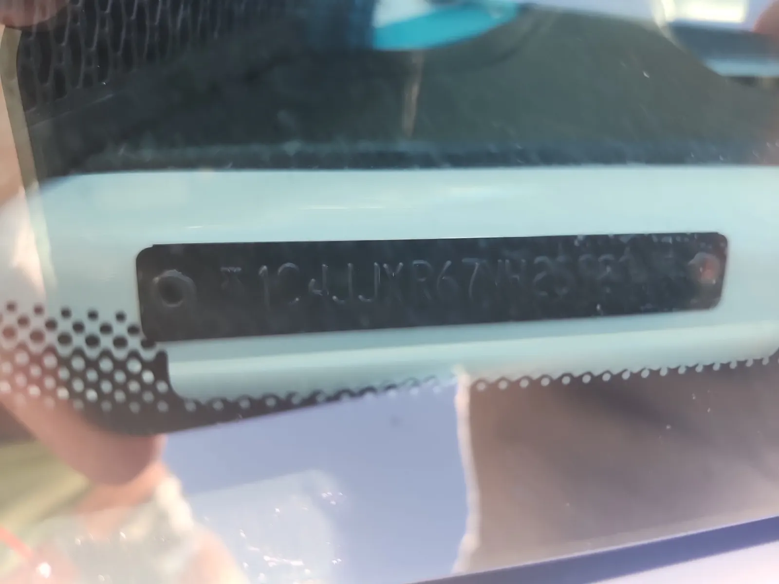 Dash VIN Plate Photo