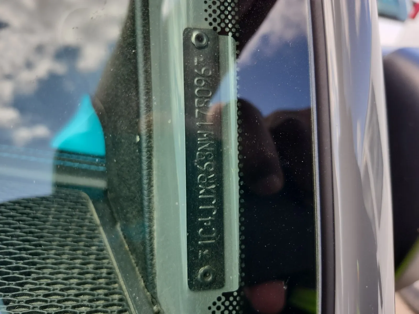 Dash VIN Plate Photo
