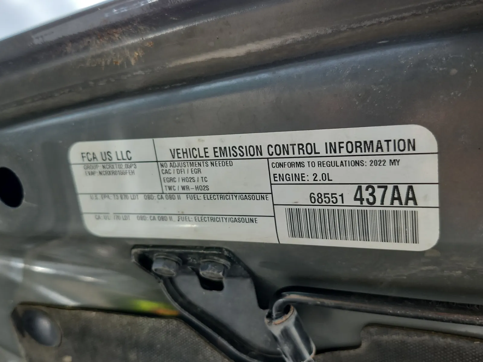 Emission Sticker Photo