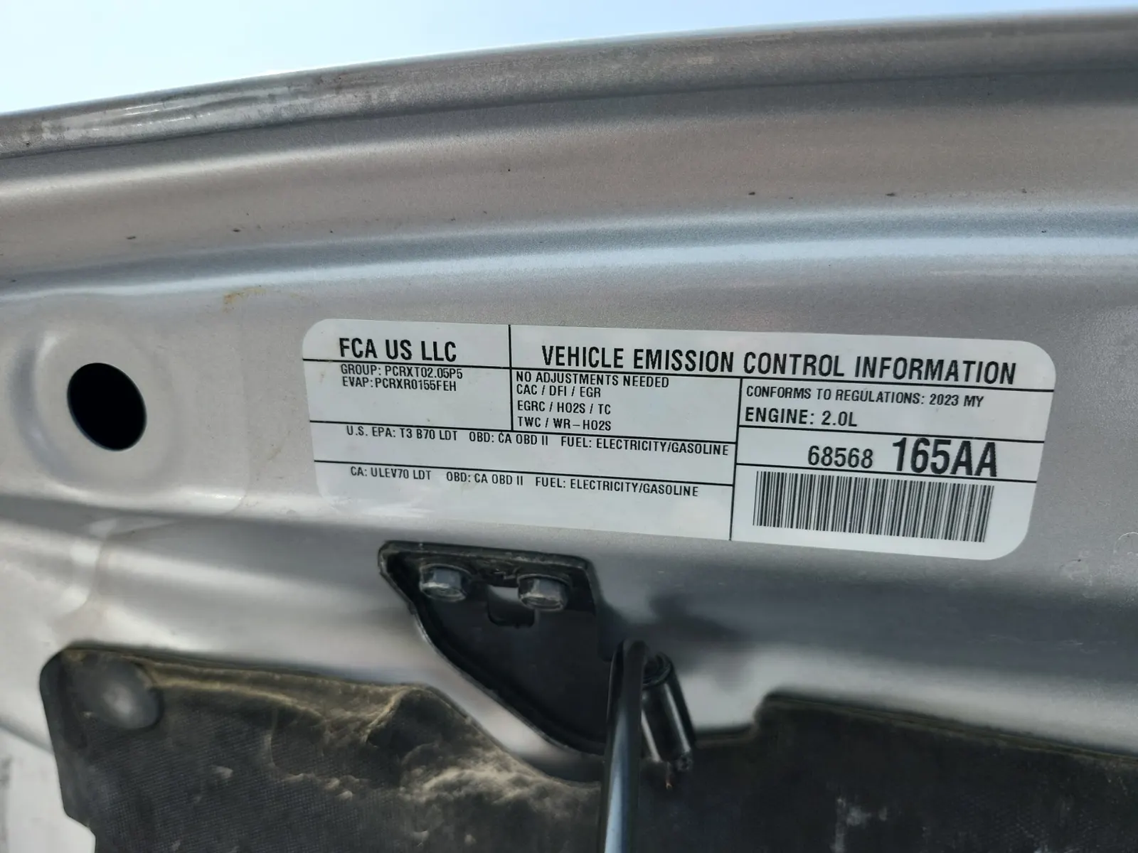 Emission Sticker Photo
