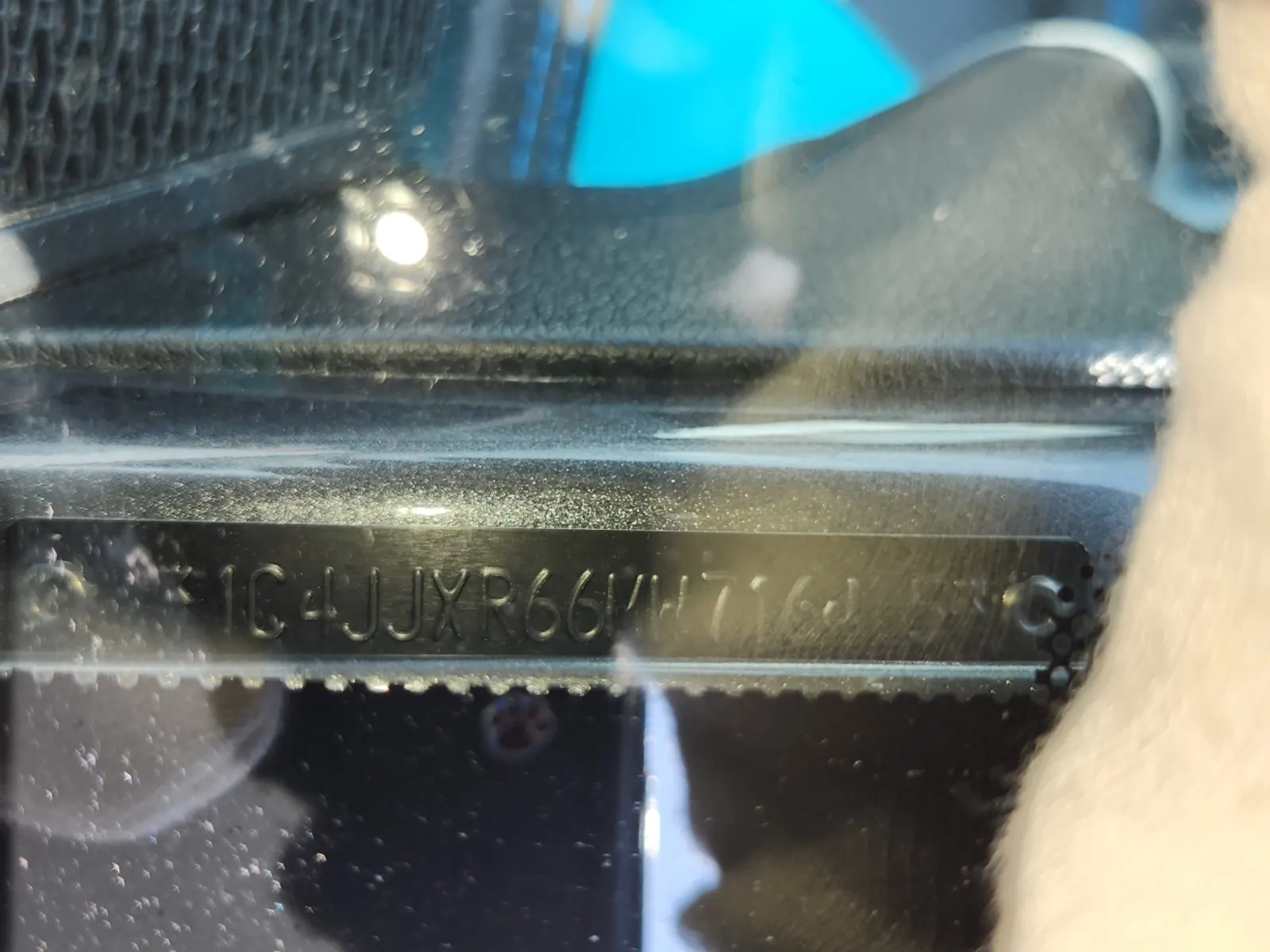 Dash VIN Plate Photo