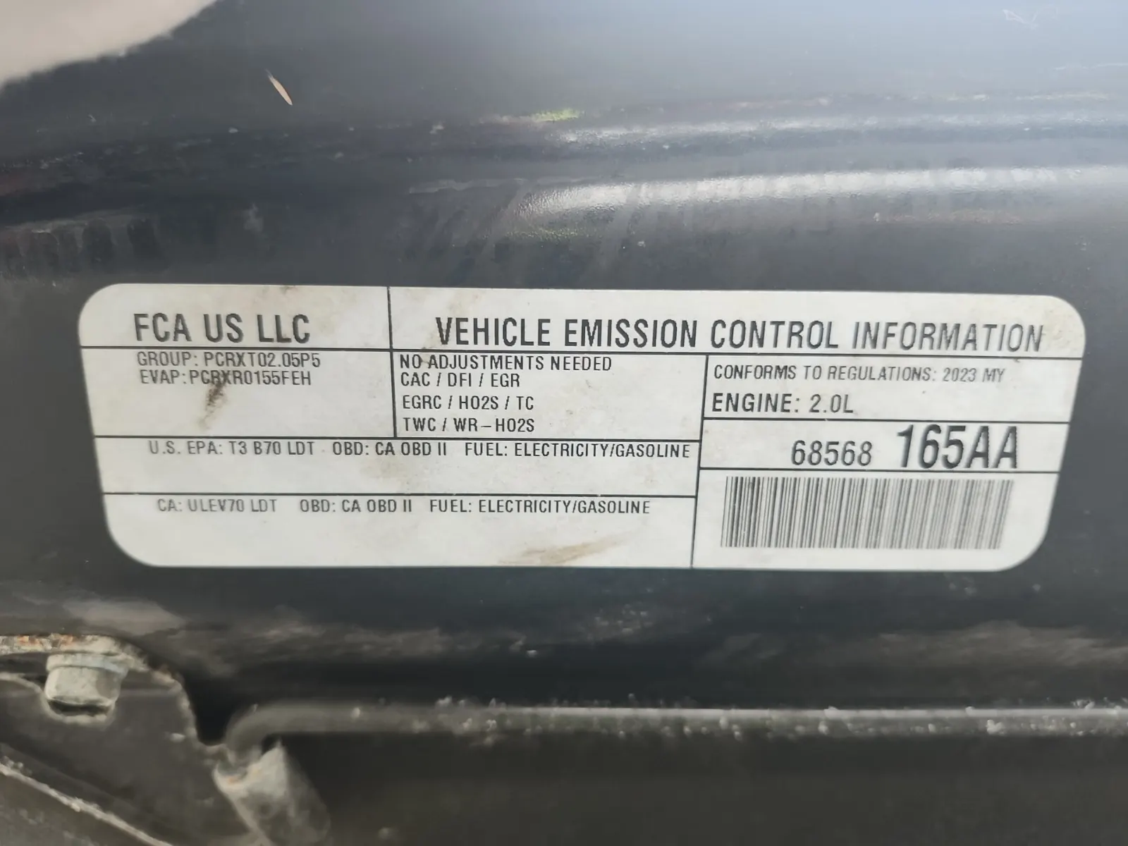 Emission Sticker Photo
