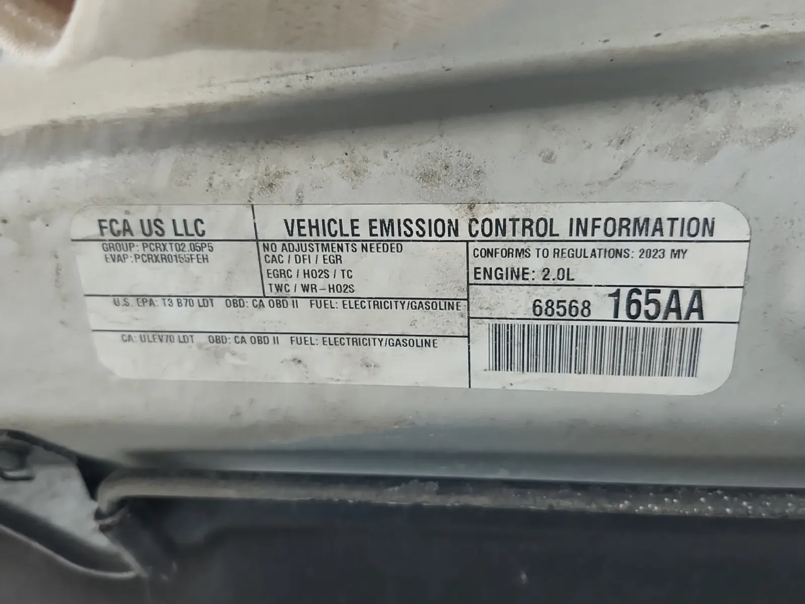 Emission Sticker Photo