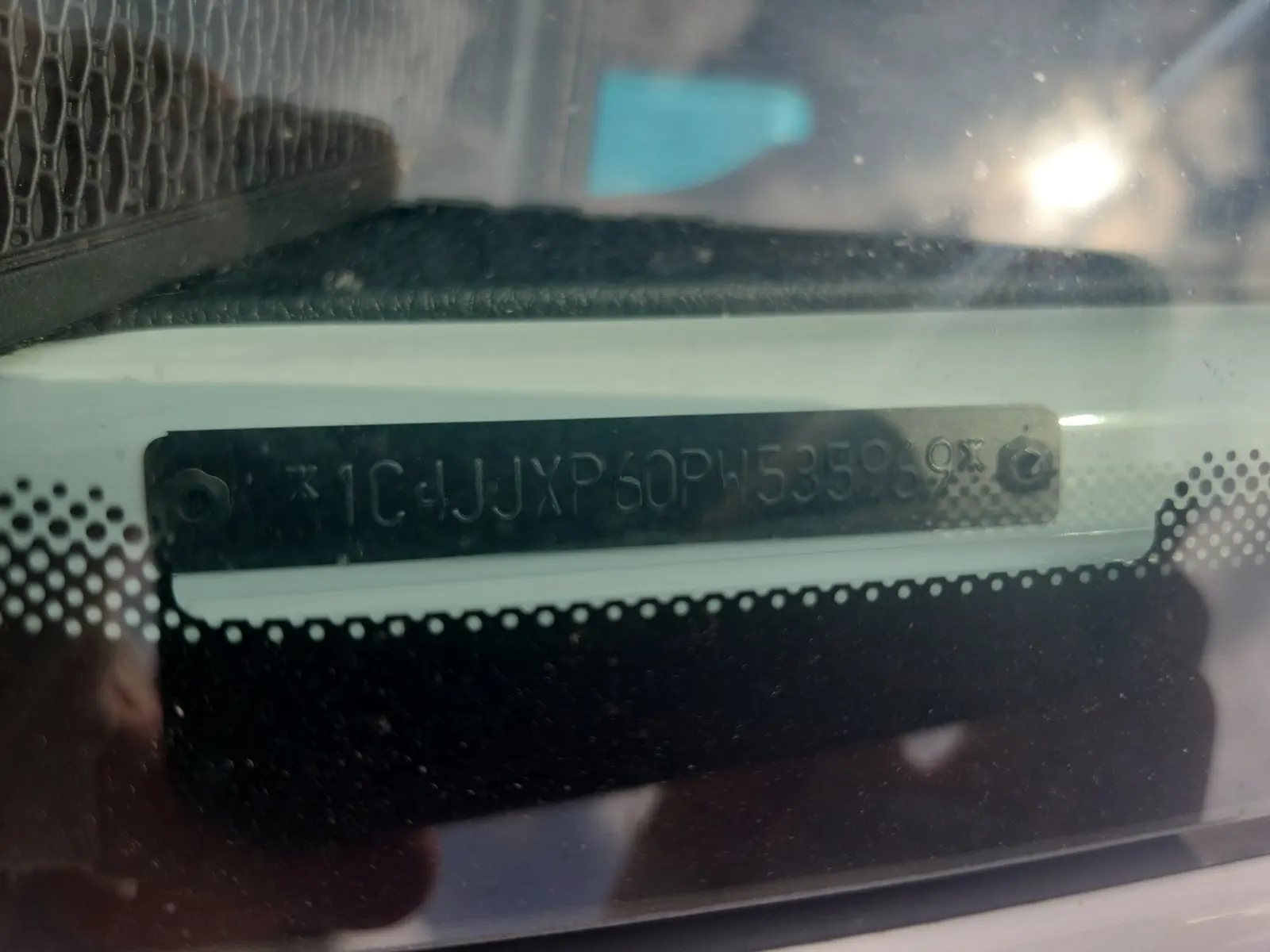 Dash VIN Plate Photo