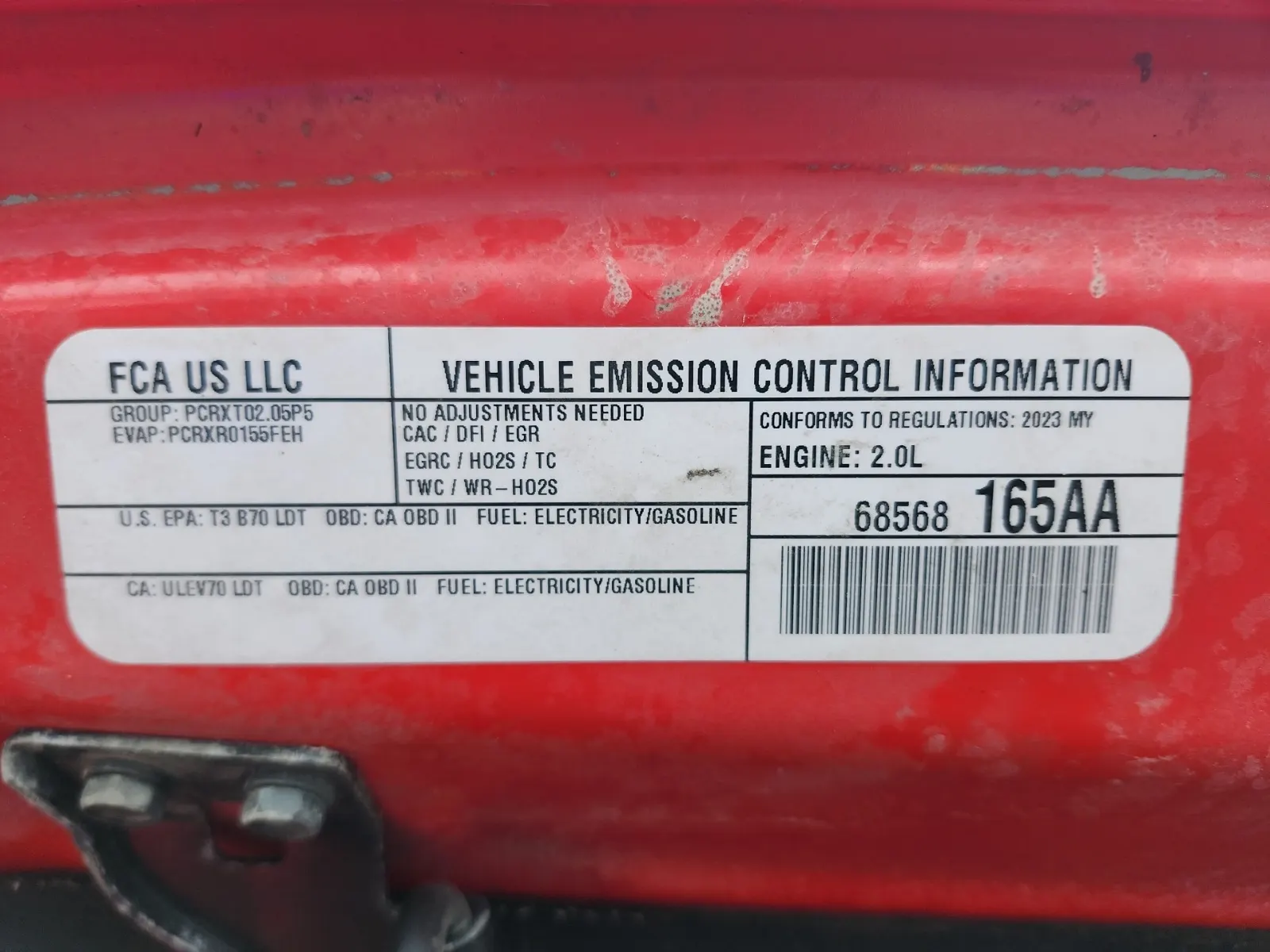 Emission Sticker Photo