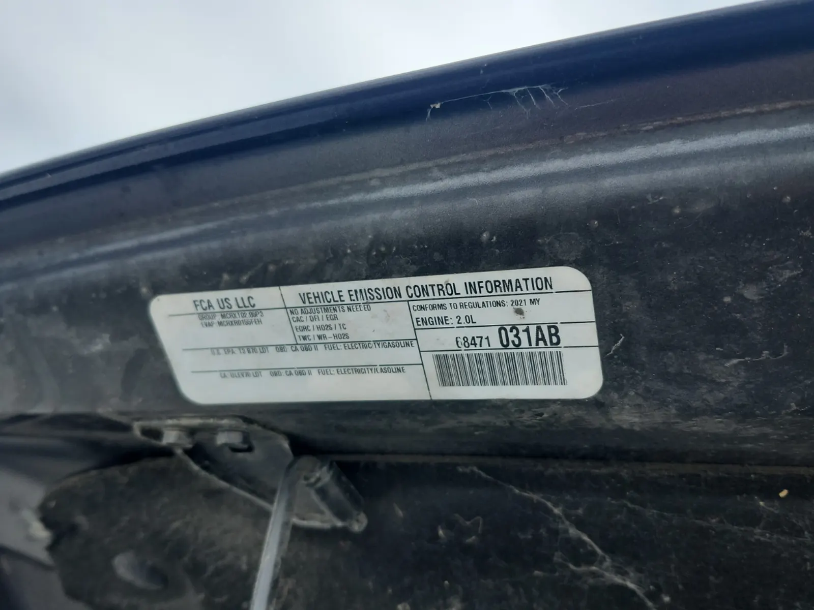 Emission Sticker Photo
