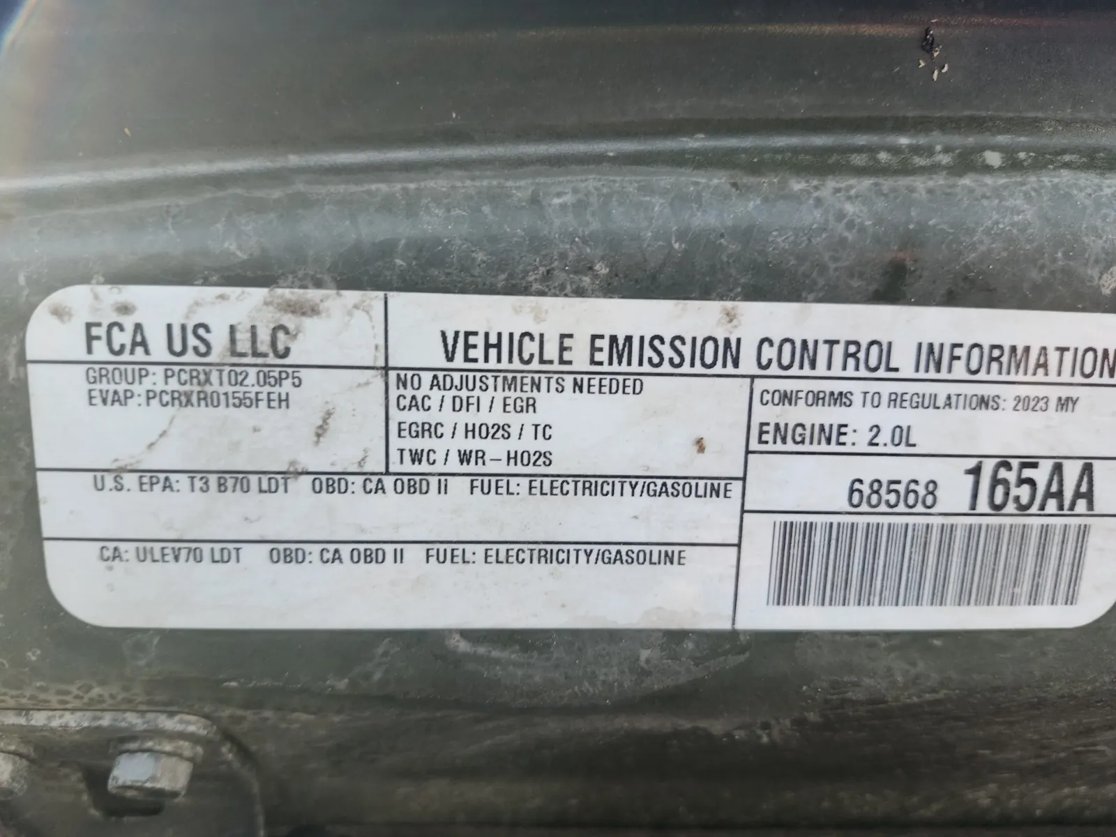 Emission Sticker Photo