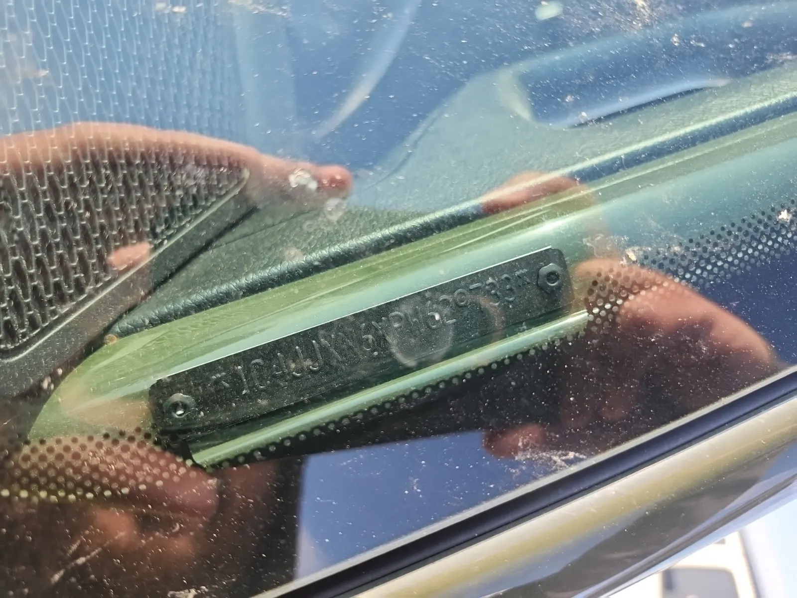 Dash VIN Plate Photo