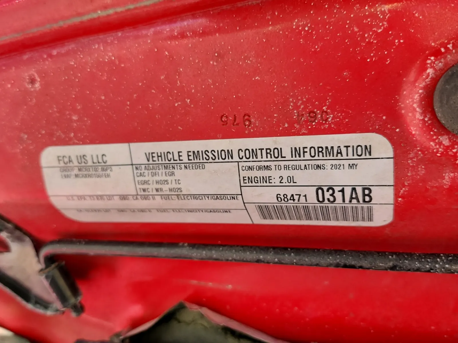 Emission Sticker Photo