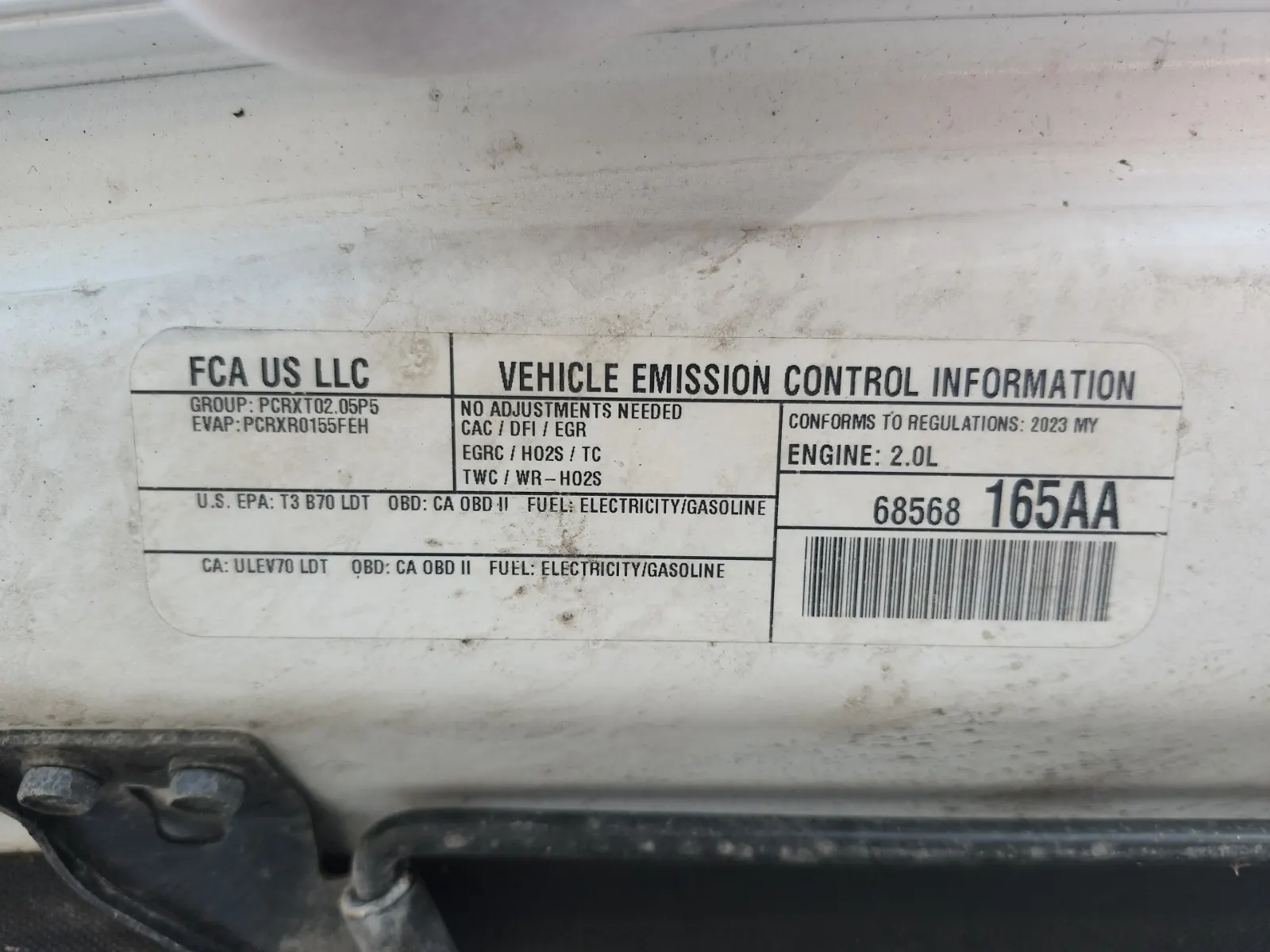 Emission Sticker Photo