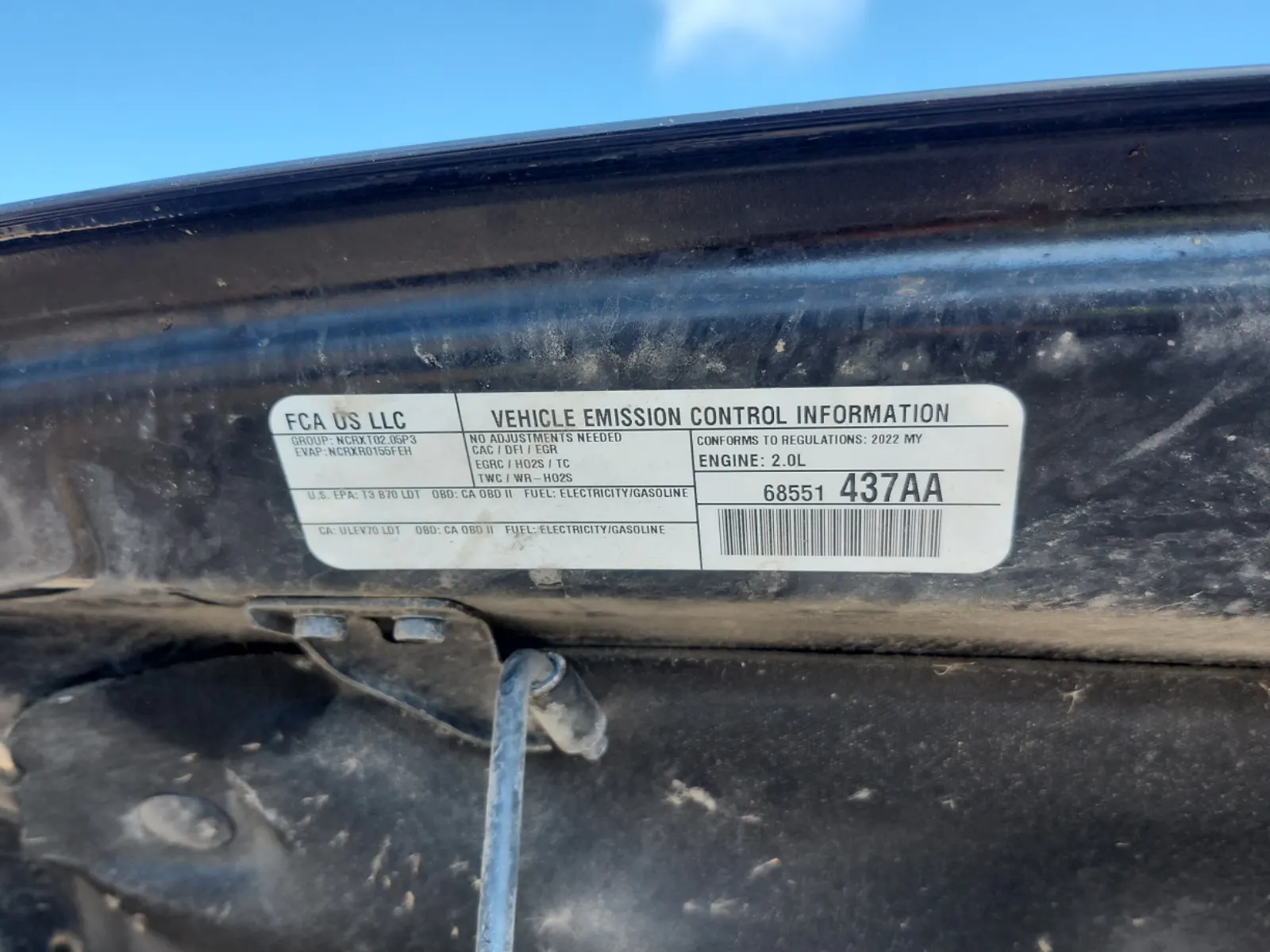 Emission Sticker Photo