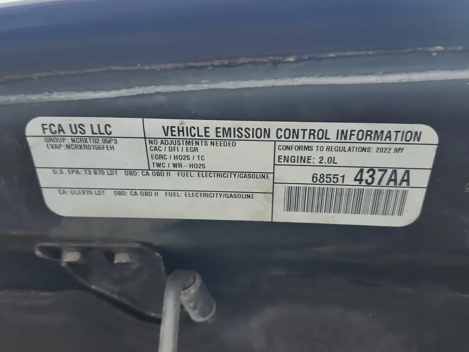 Emission Sticker Photo