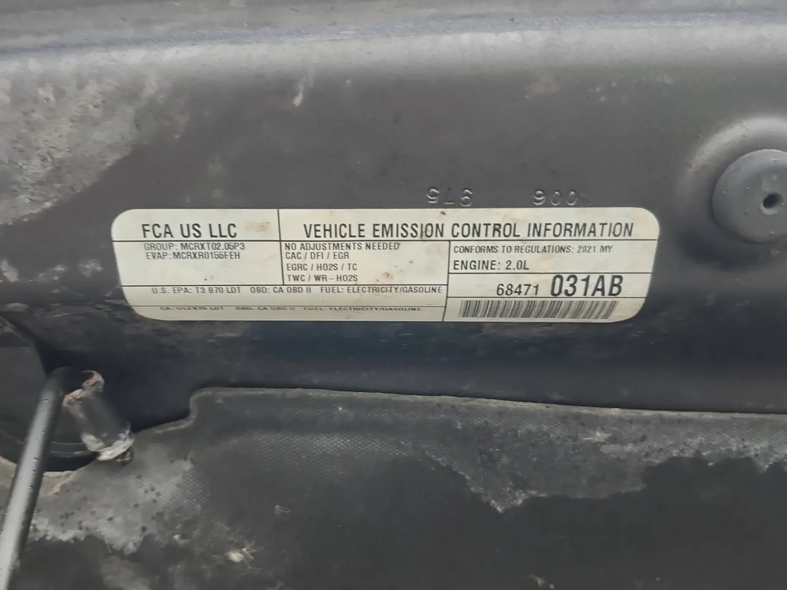Emission Sticker Photo
