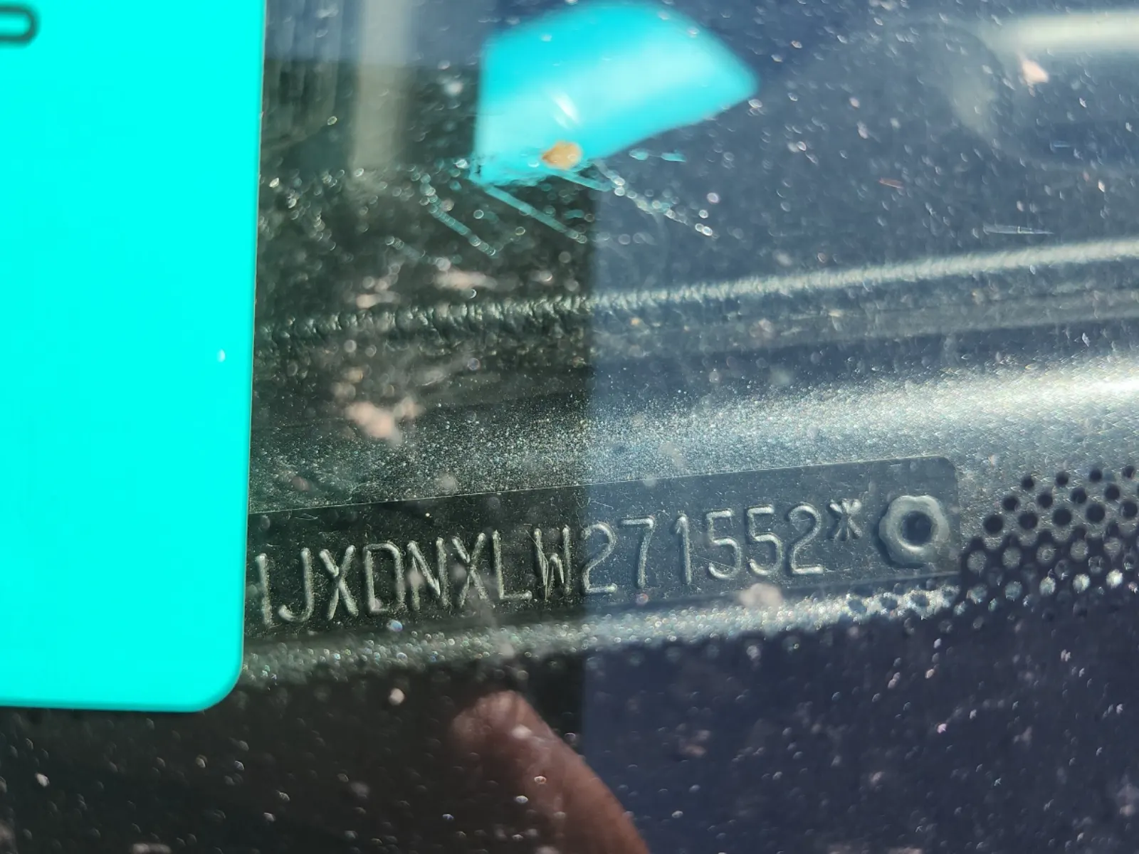 Dash VIN Plate Photo