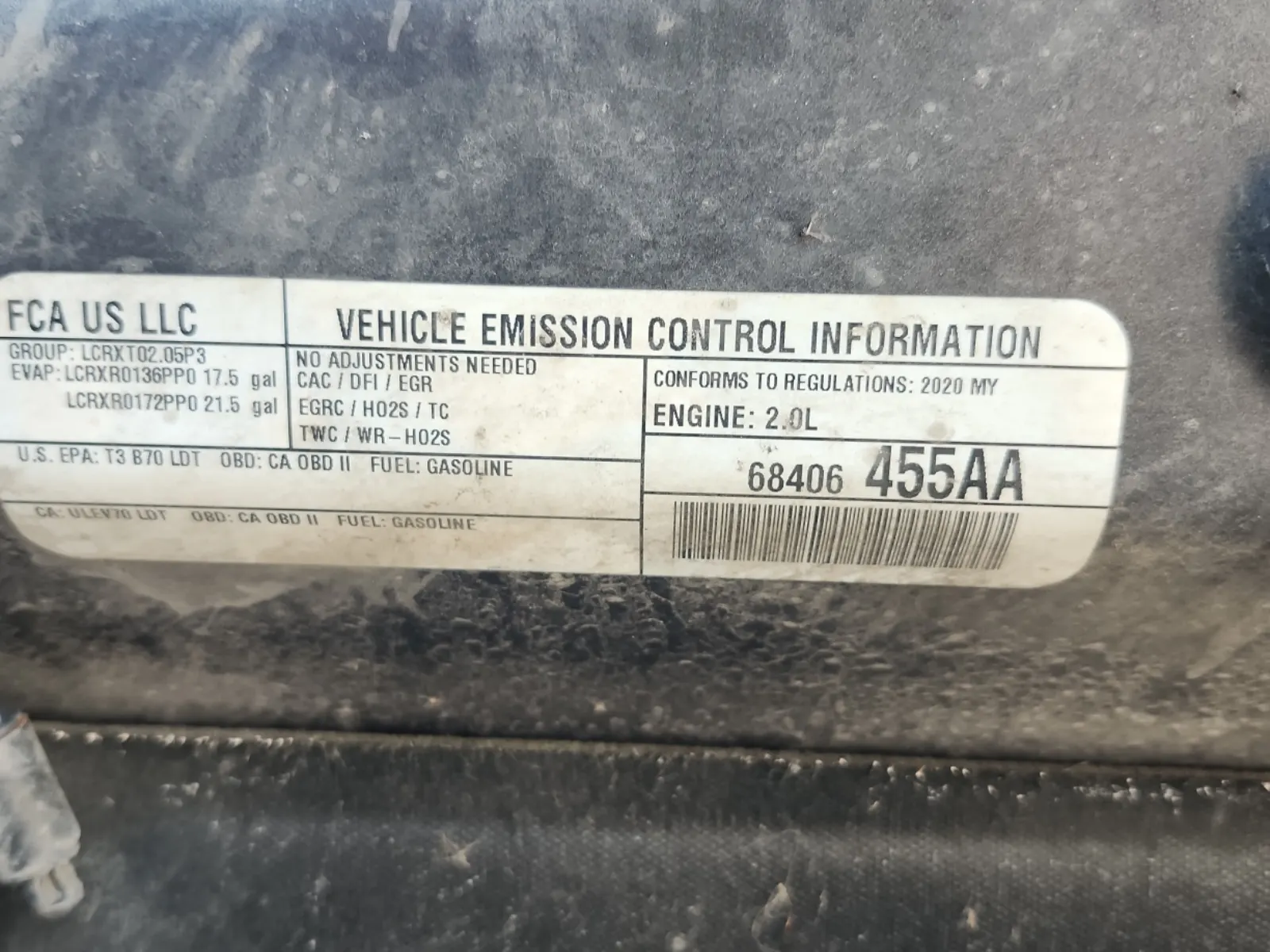 Emission Sticker Photo