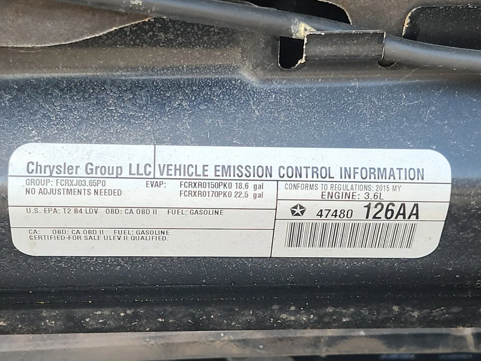 Emission Sticker Photo