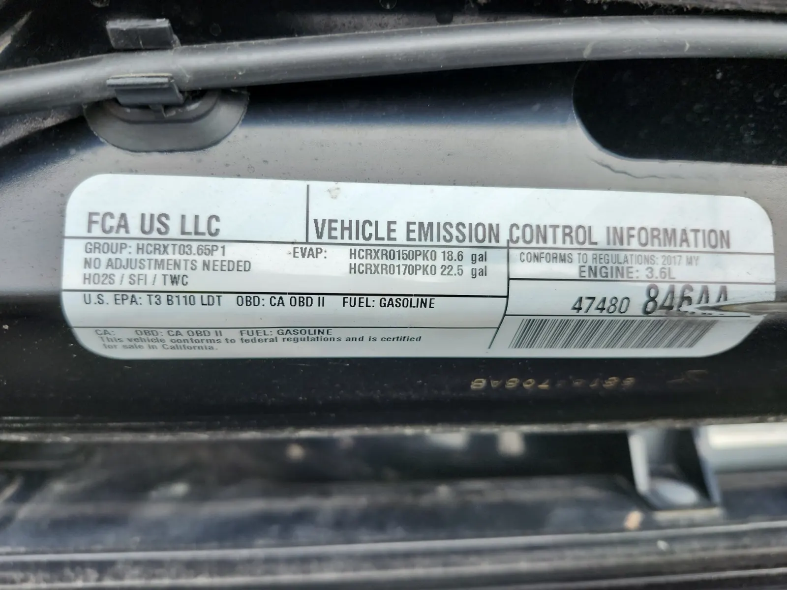 Emission Sticker Photo