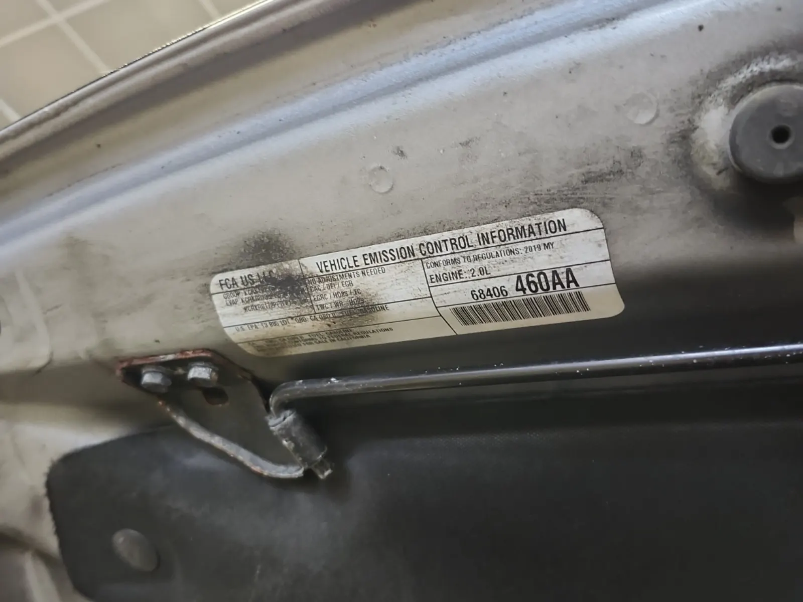 Emission Sticker Photo