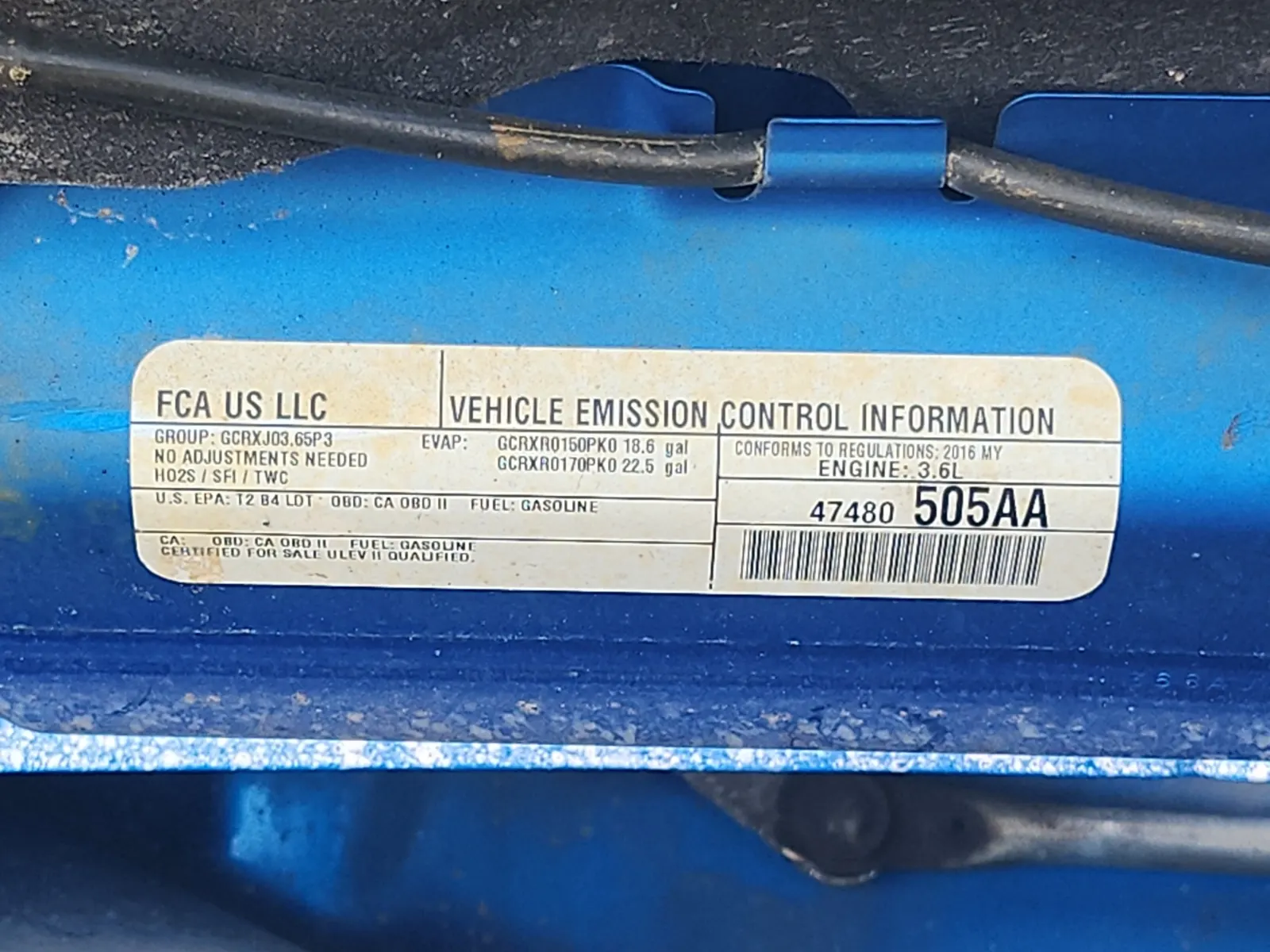 Emission Sticker Photo