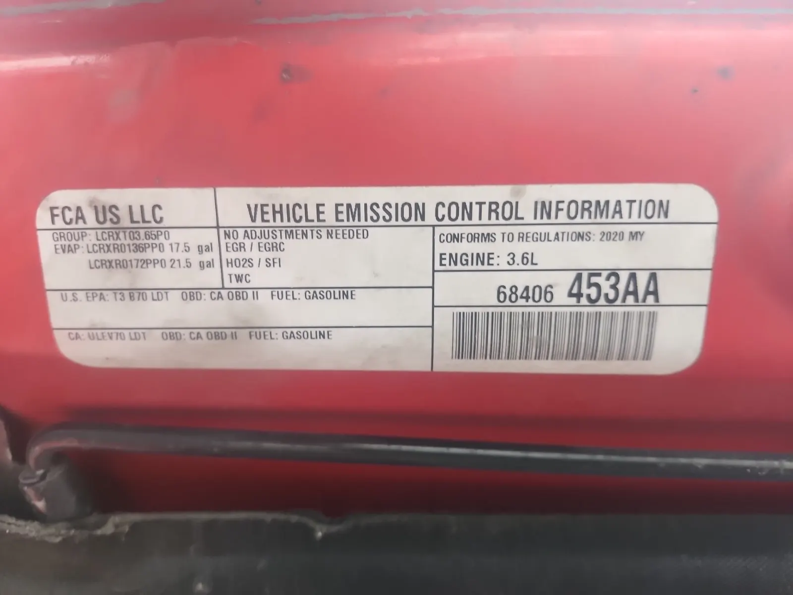 Emission Sticker Photo