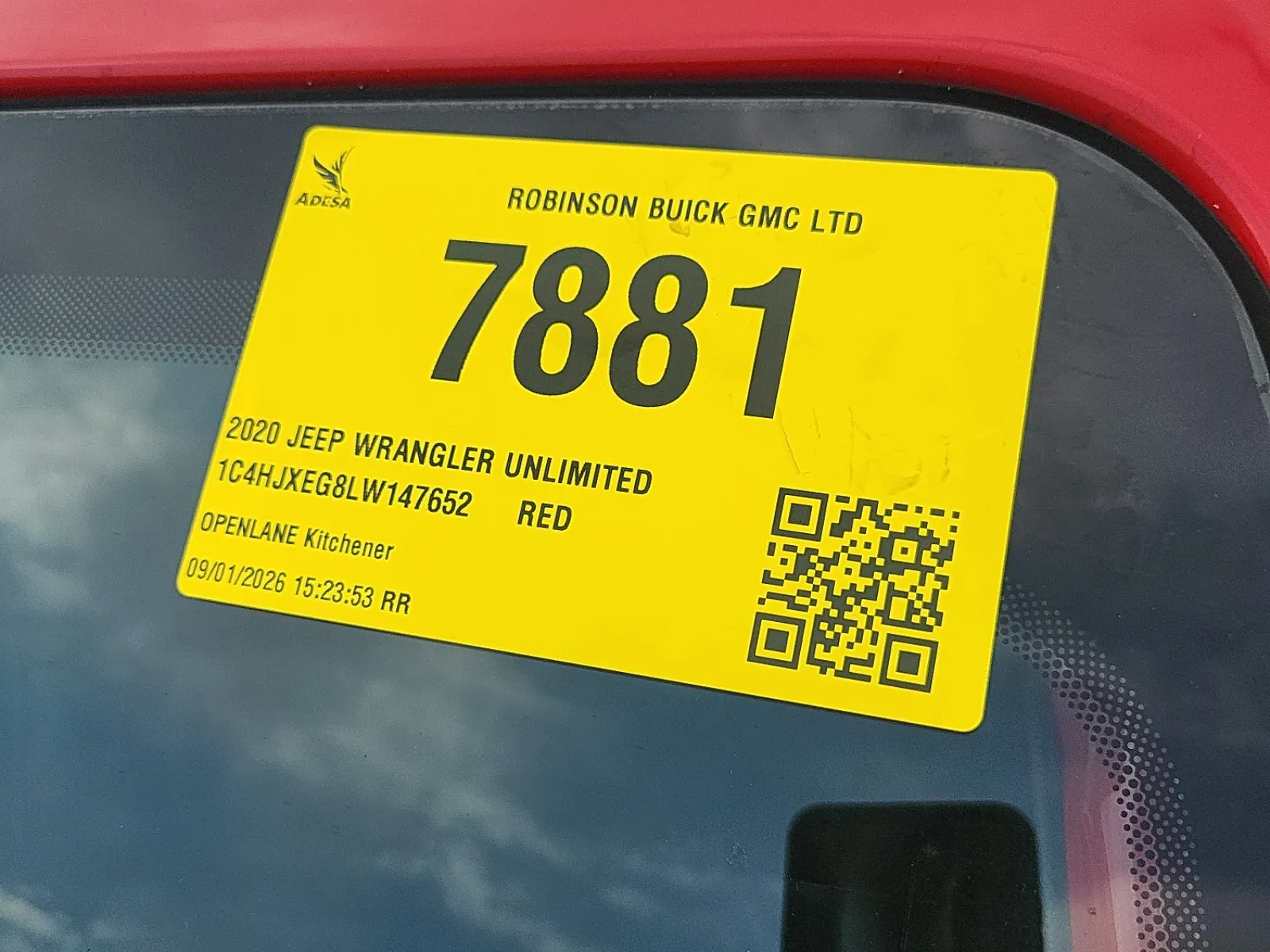 Inventory Label Photo