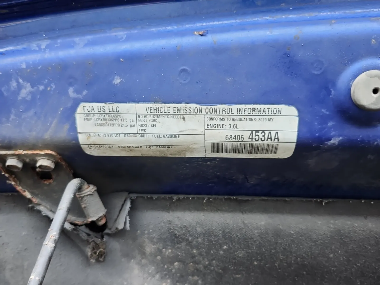 Emission Sticker Photo