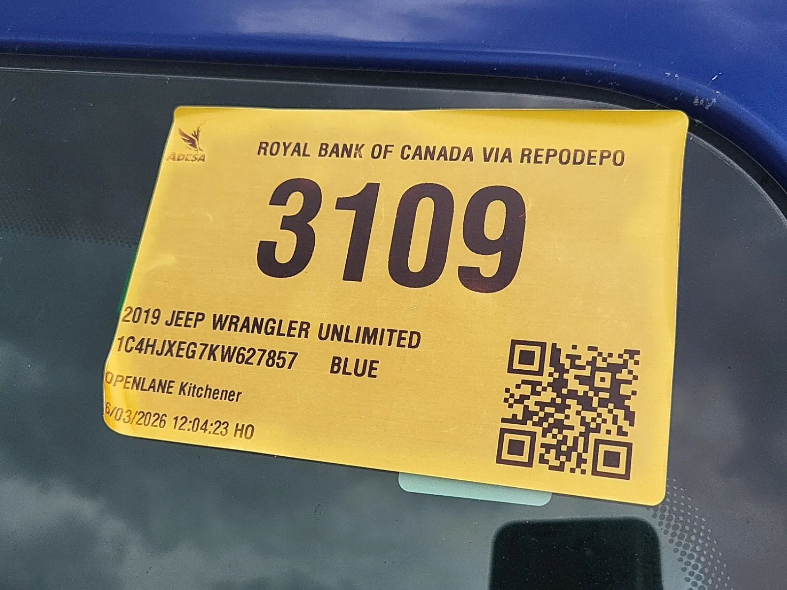 Inventory Label Photo
