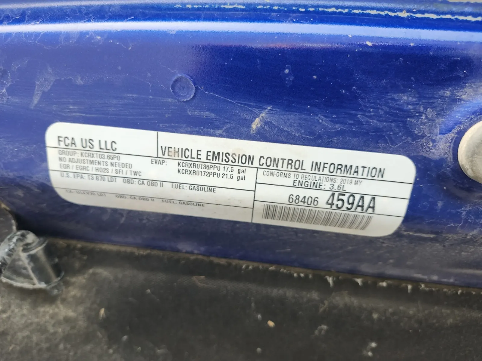 Emission Sticker Photo