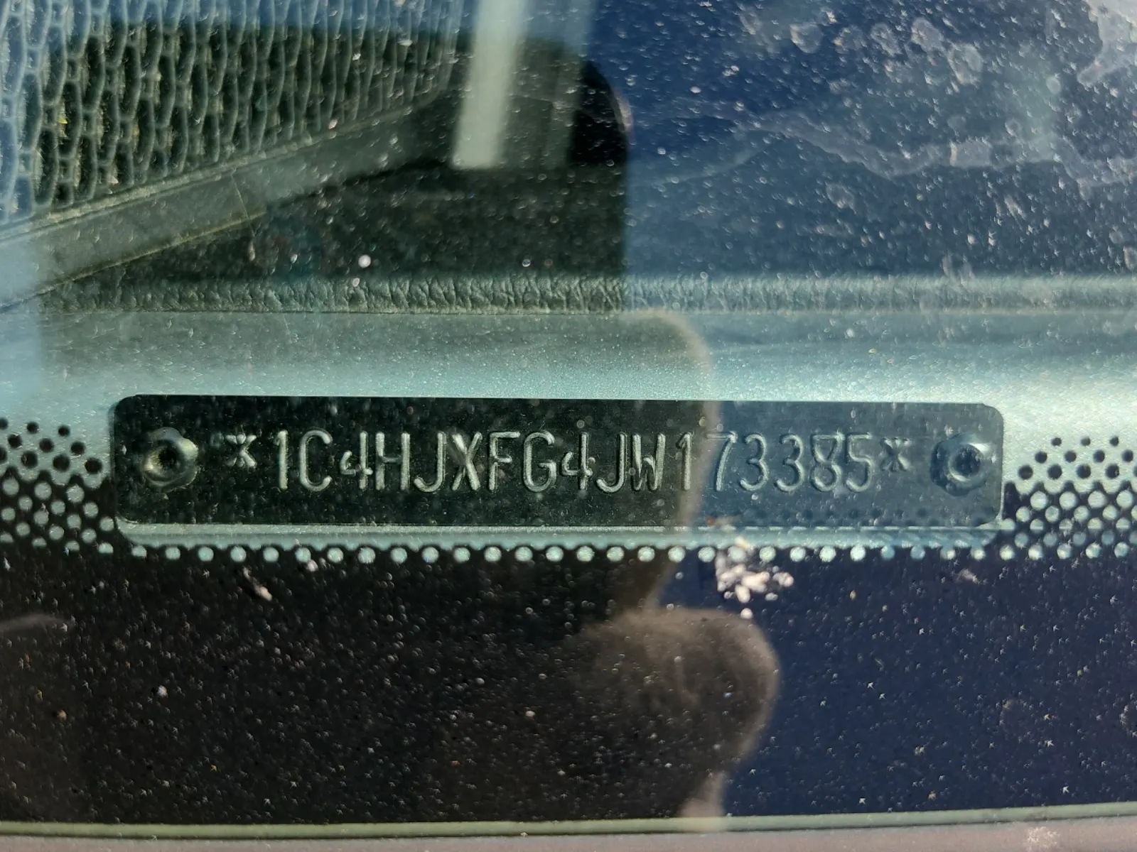 Dash VIN Plate Photo
