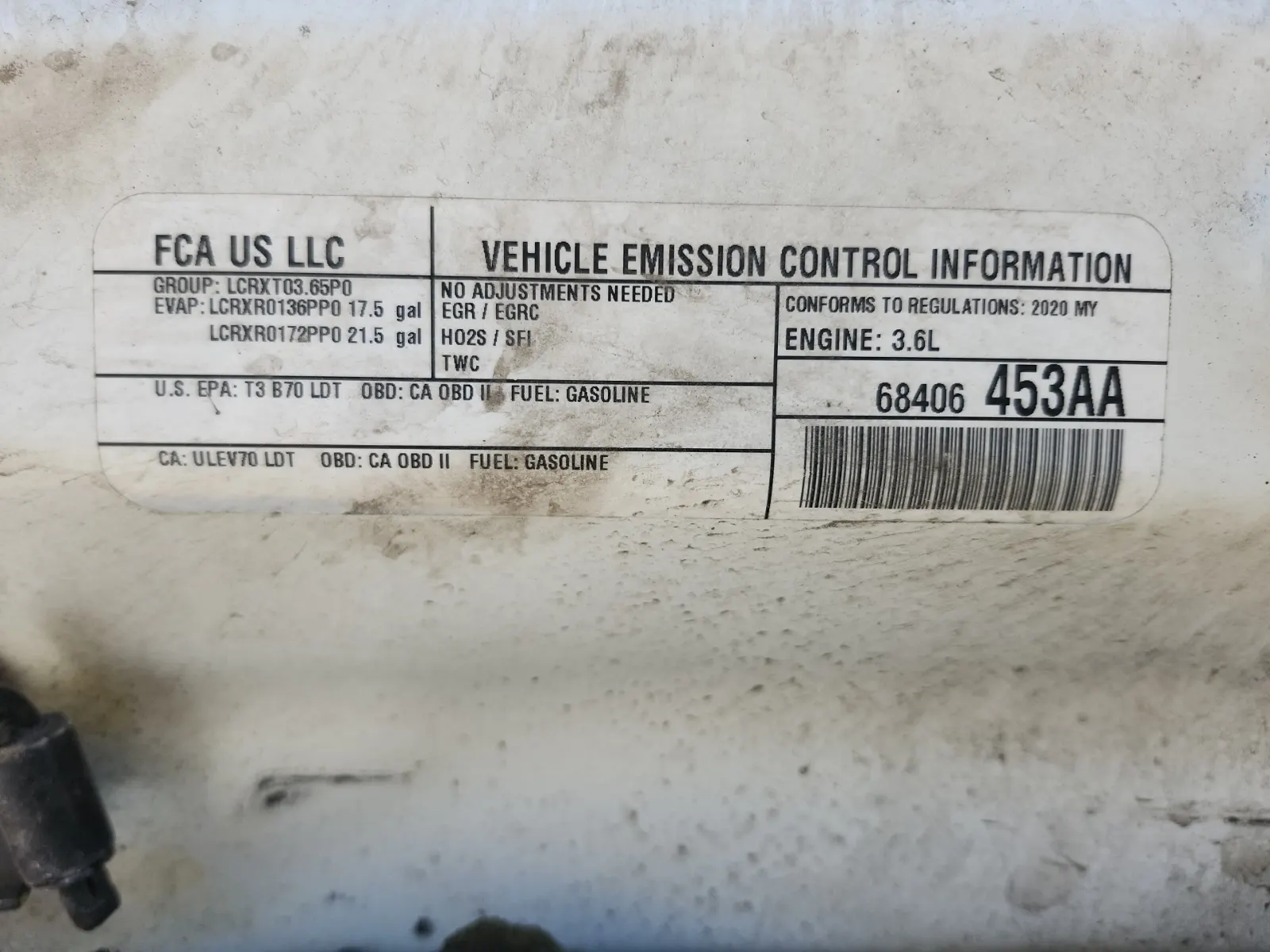 Emission Sticker Photo