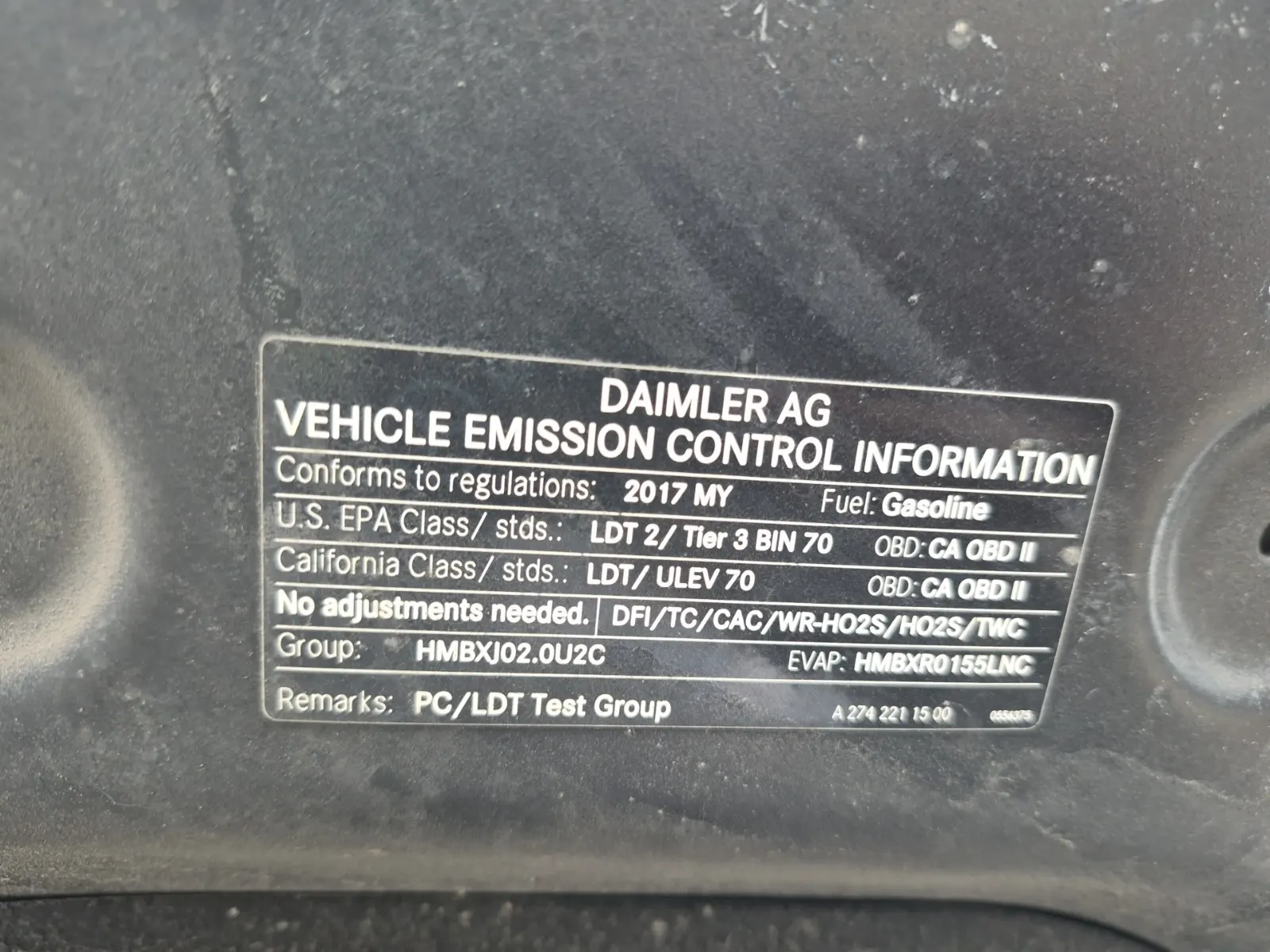 Emission Sticker Photo