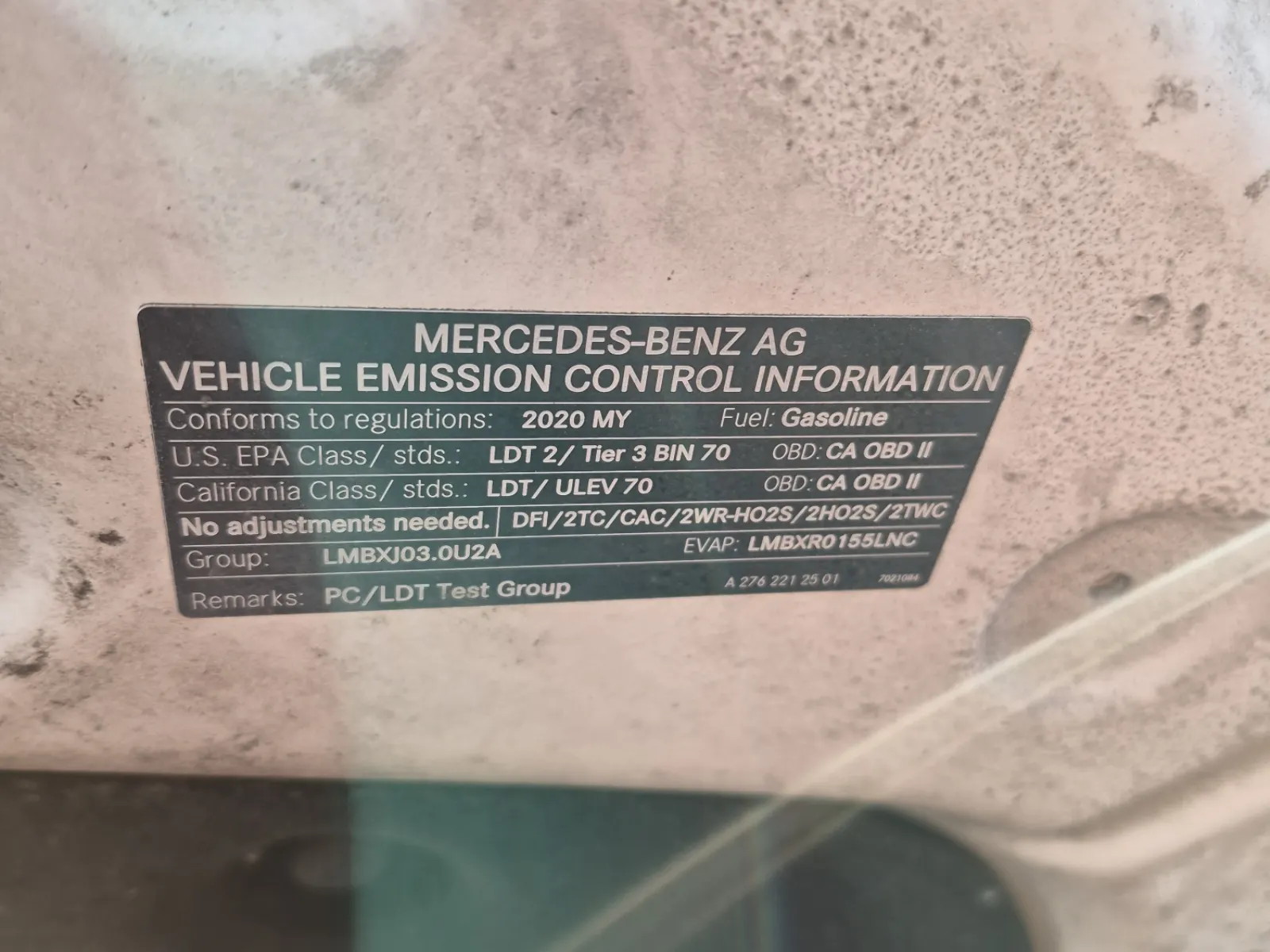 Emission Sticker Photo