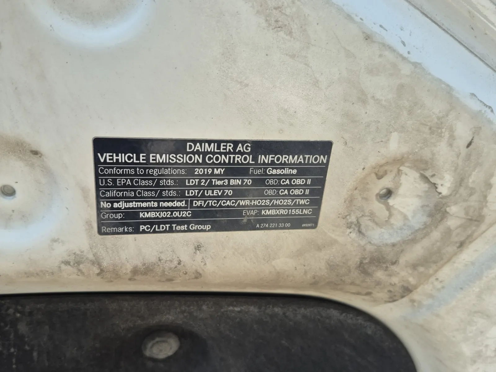 Emission Sticker Photo