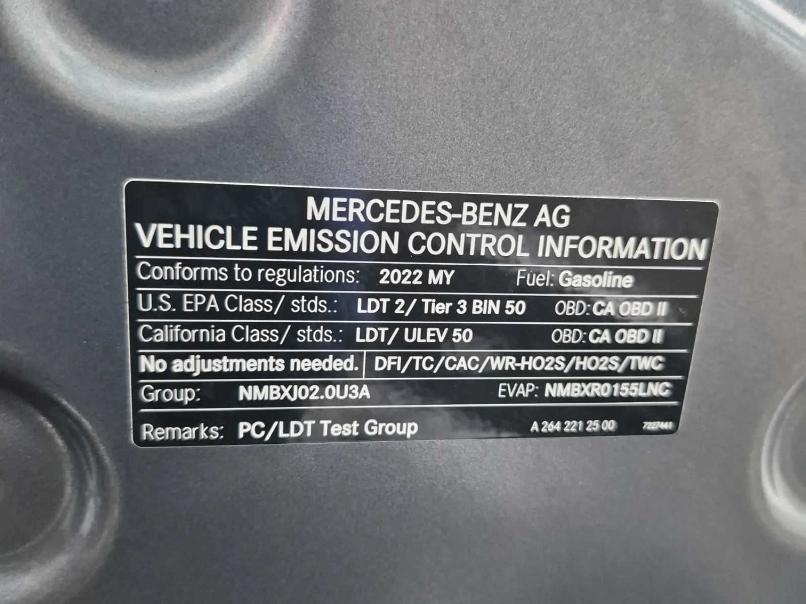 Emission Sticker Photo