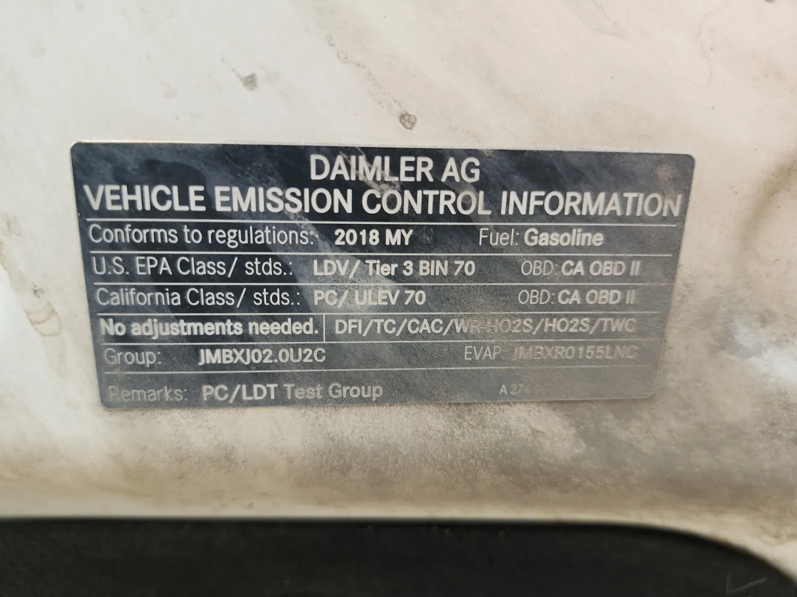 Emission Sticker Photo