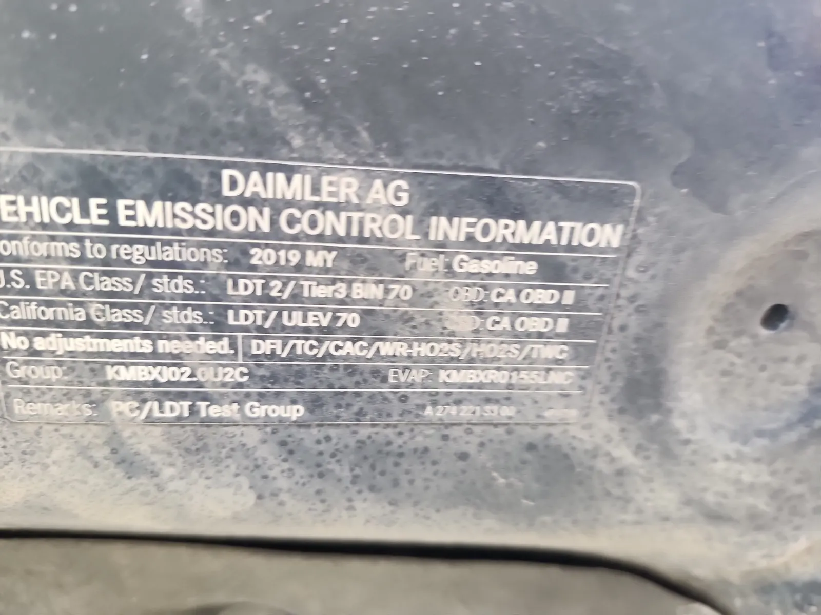 Emission Sticker Photo