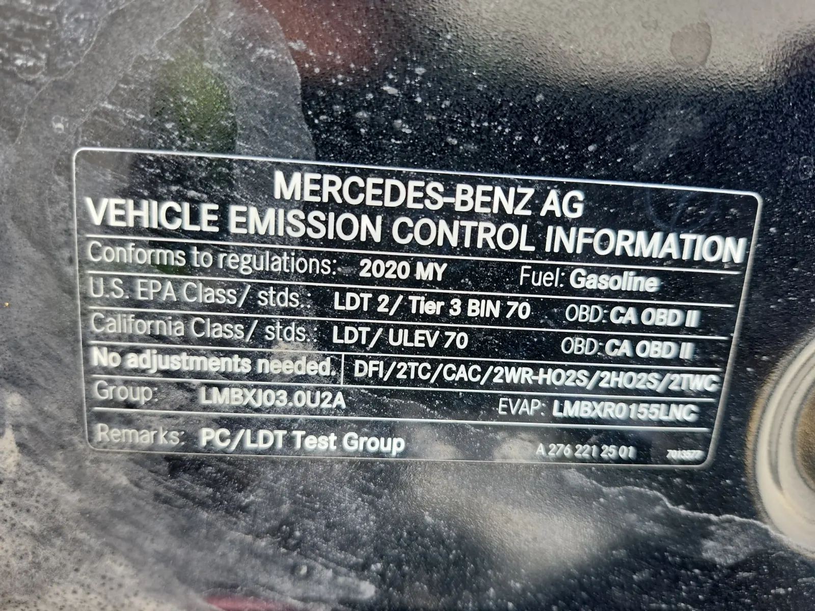 Emission Sticker Photo