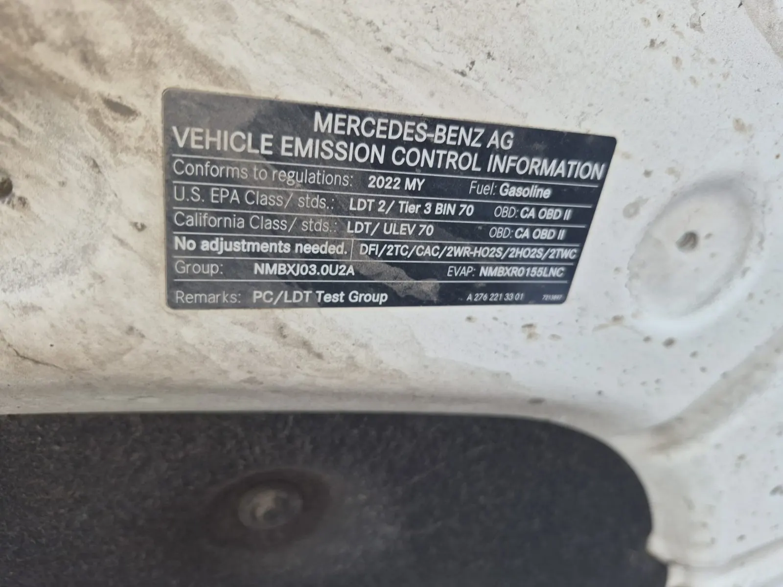 Emission Sticker Photo