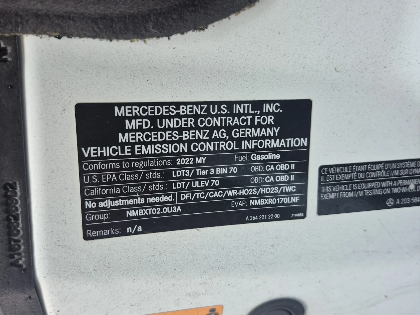 Emission Sticker Photo