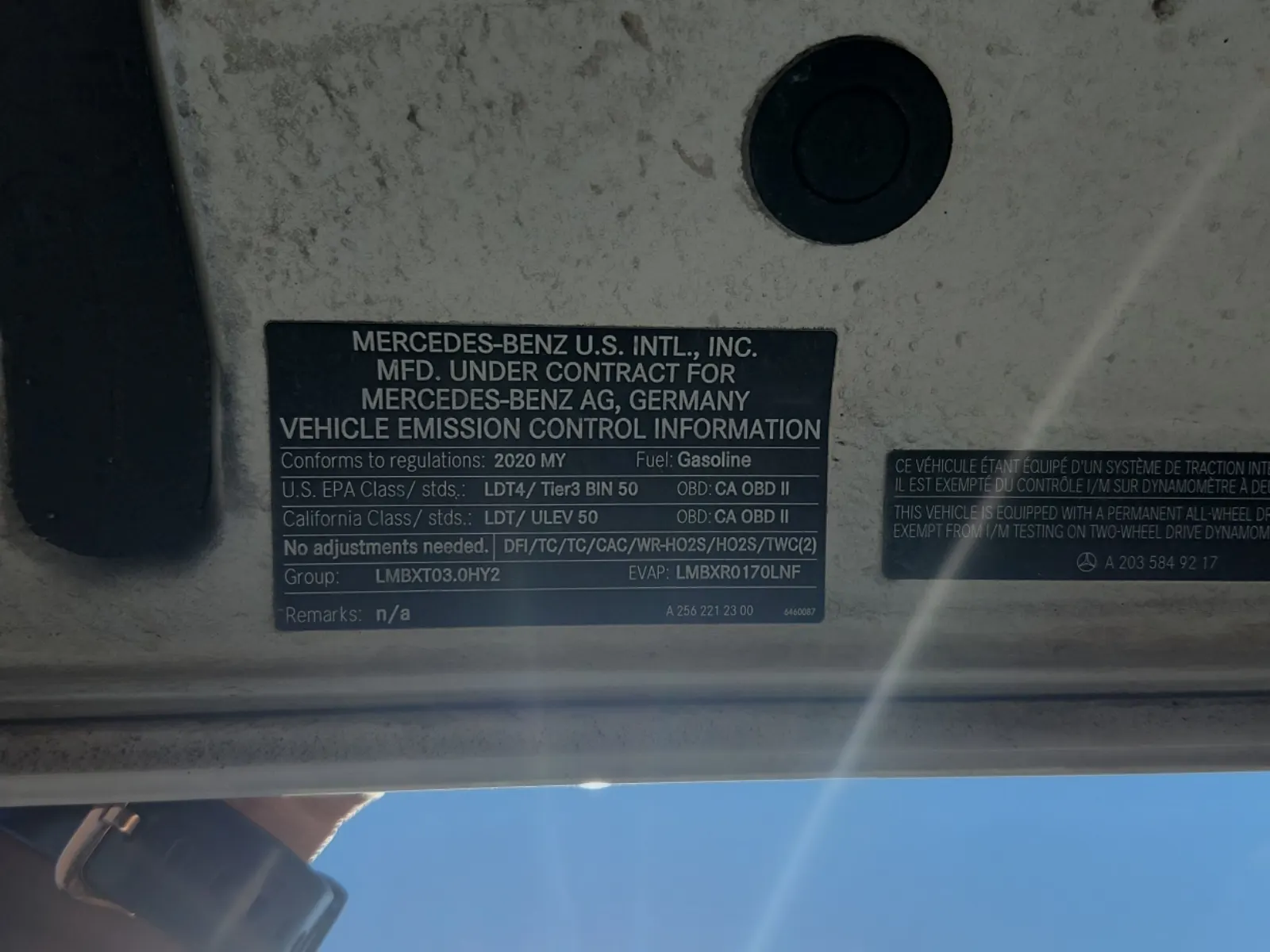 Emission Sticker Photo