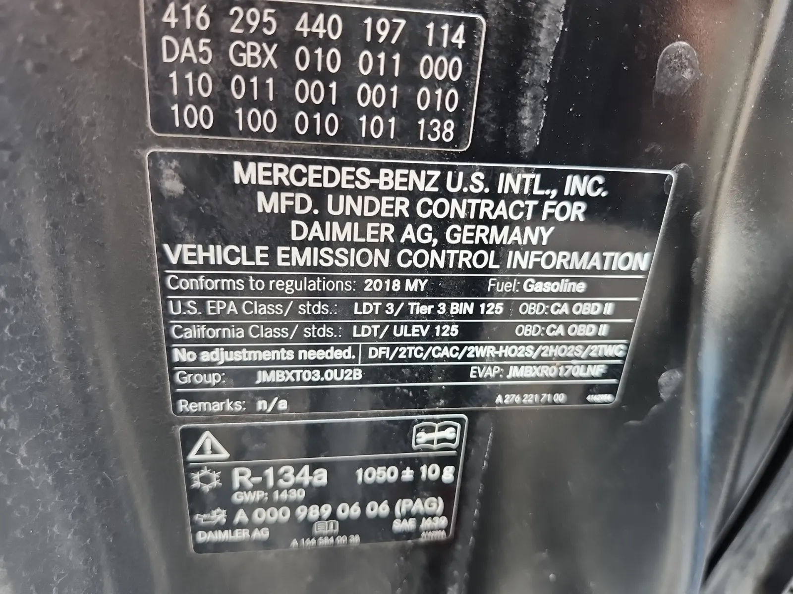 Emission Sticker Photo