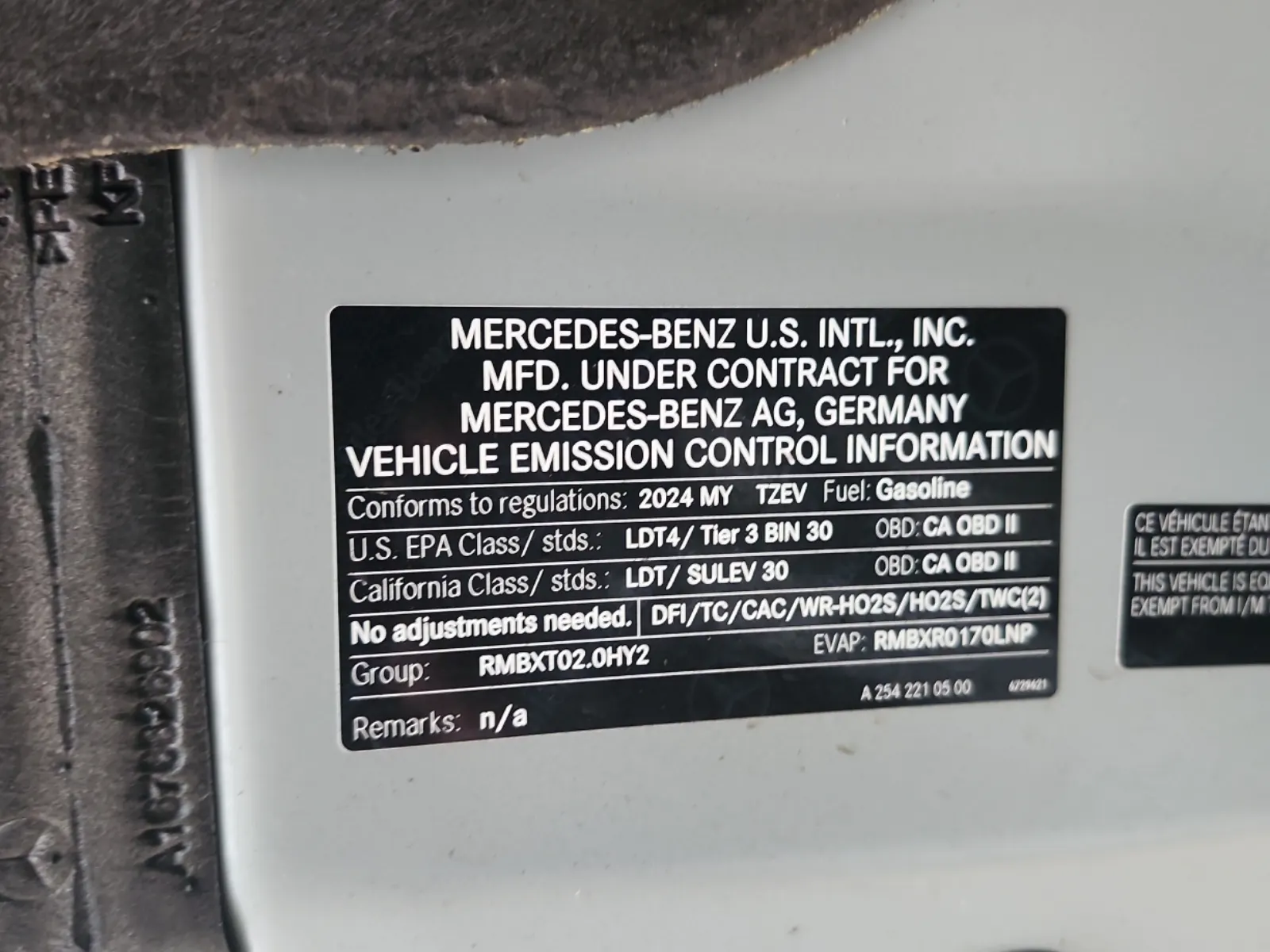 Emission Sticker Photo